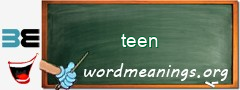 WordMeaning blackboard for teen
